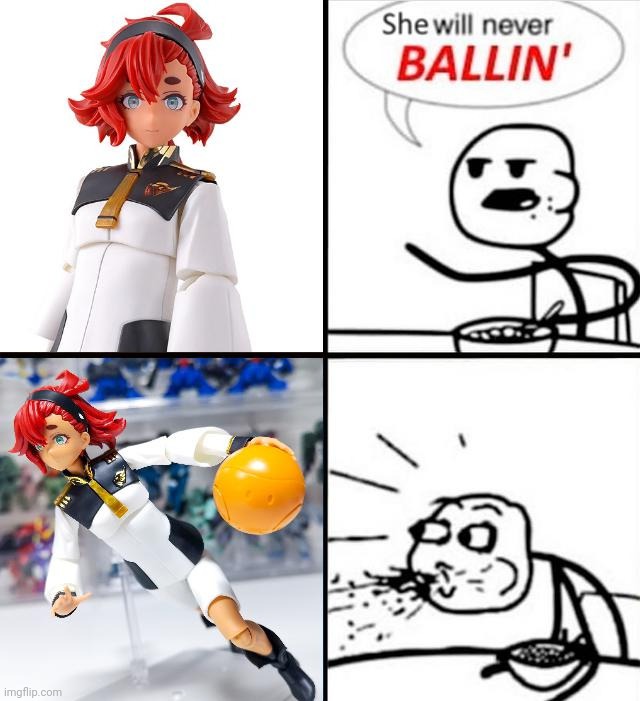 Usually I don't do figure rise kits but I might get Suletta just for this joke... then probably Miorine to go with her. | made w/ Imgflip meme maker