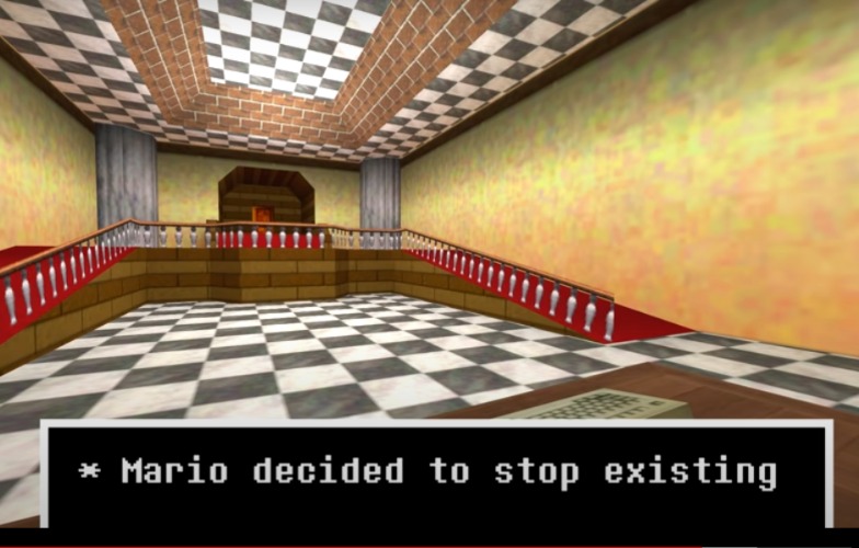 Mario decided to stop existing | image tagged in mario decided to stop existing | made w/ Imgflip meme maker