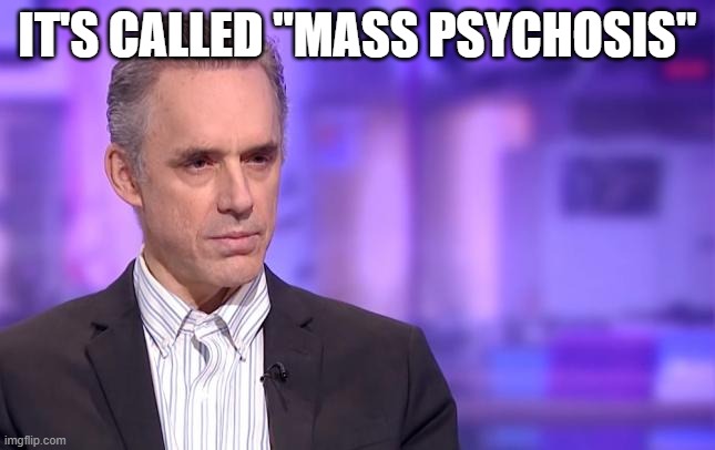 Jordan Peterson channel 4 | IT'S CALLED "MASS PSYCHOSIS" | image tagged in jordan peterson channel 4 | made w/ Imgflip meme maker