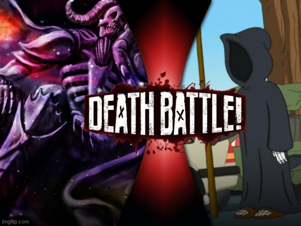 Azrael VS SuperDeath (Discworld VS Family Guy) | image tagged in death battle,discworld,family guy,death | made w/ Imgflip meme maker