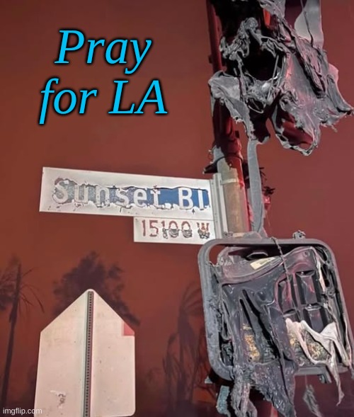 Pray for LA | Pray for LA | image tagged in la fires,devastation in la | made w/ Imgflip meme maker