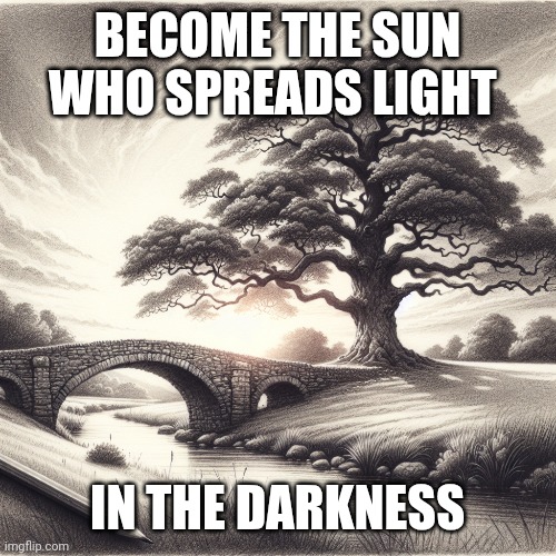 Light | BECOME THE SUN WHO SPREADS LIGHT; IN THE DARKNESS | image tagged in memes,life | made w/ Imgflip meme maker