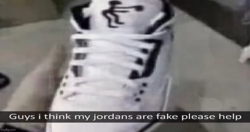 “MY JORDANS ARE NOT FAKE” | image tagged in gifs,memes,funny,shitpost,jordans,shoes | made w/ Imgflip meme maker