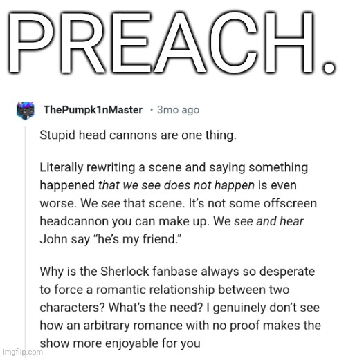 Applies to other fandoms too | PREACH. | made w/ Imgflip meme maker