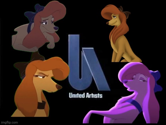 Dixie In United Artists Logo | image tagged in the fox and the hound 2,reba mcentire,united artists,metro goldwyn mayer | made w/ Imgflip meme maker