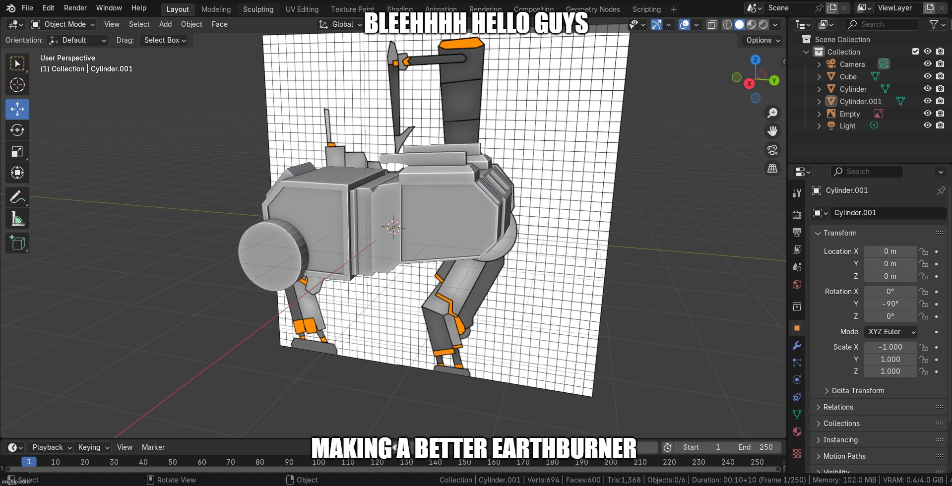 elllooo | BLEEHHHH HELLO GUYS; MAKING A BETTER EARTHBURNER | made w/ Imgflip meme maker