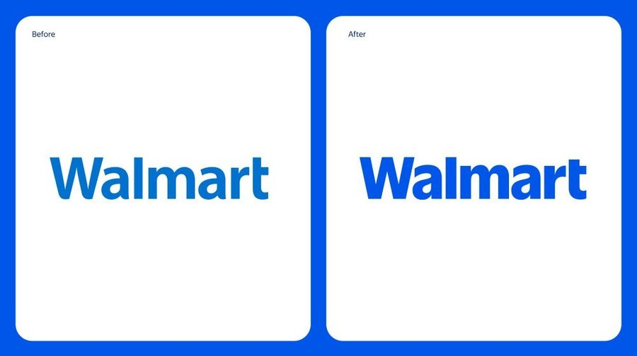 Old and new Walmart logo Blank Meme Template