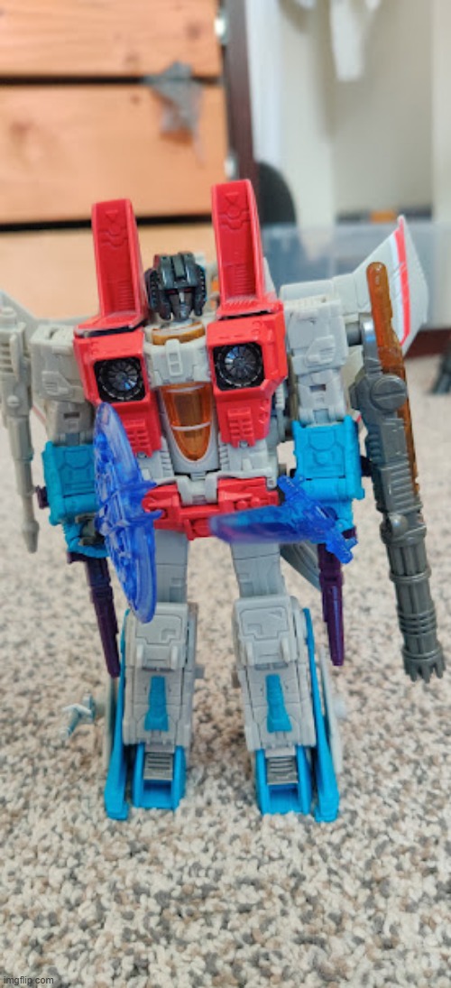 Starscream. Buddy. We gotta sort out your kleptomania, you've got all of the other transformer's stuff and they're mad at me! | made w/ Imgflip meme maker