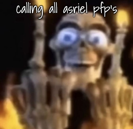 fuck you | calling all asriel pfp's | image tagged in fuck you | made w/ Imgflip meme maker