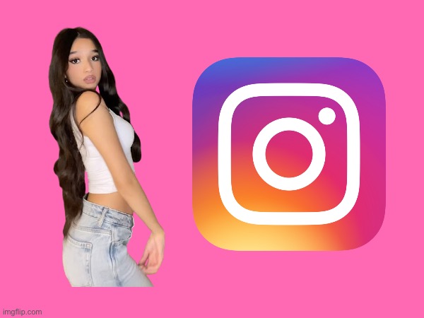 Jasmine Mir And The Instagram Logo | image tagged in instagram,miami,florida,girl,pretty girl,sexy girl | made w/ Imgflip meme maker