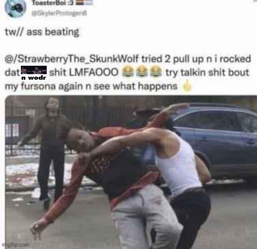 Don’t talk shit about this dude’s fursona | made w/ Imgflip meme maker