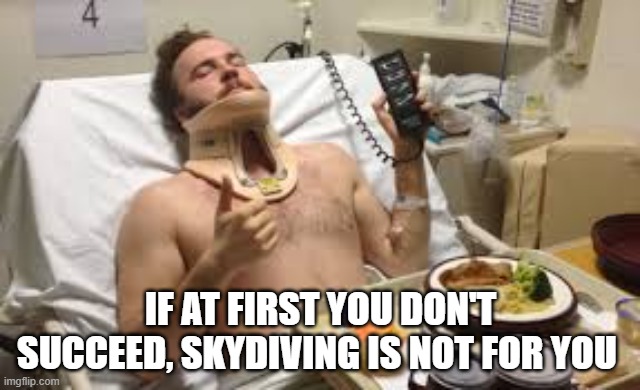when eagles crash | IF AT FIRST YOU DON'T SUCCEED, SKYDIVING IS NOT FOR YOU | image tagged in gravity falls | made w/ Imgflip meme maker