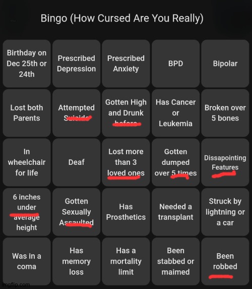 How cursed are you bingo | image tagged in how cursed are you bingo | made w/ Imgflip meme maker