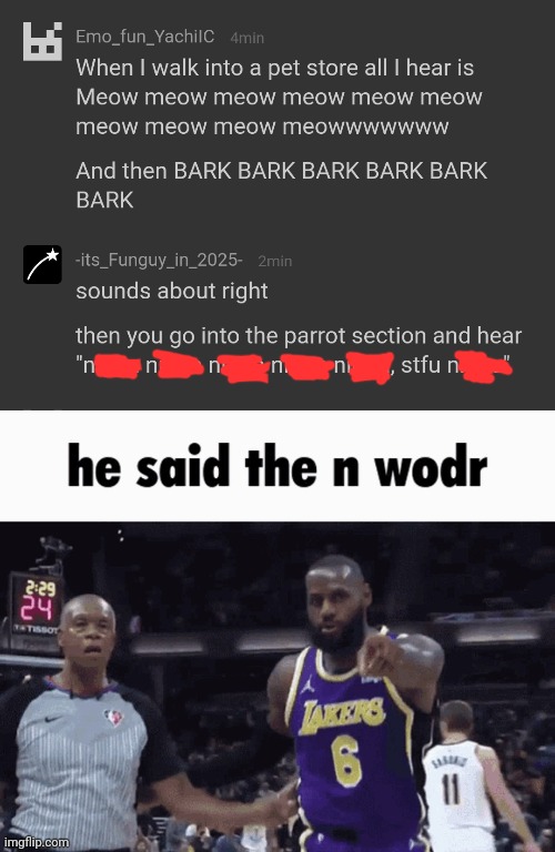 Goodness | image tagged in he said the n wodr | made w/ Imgflip meme maker