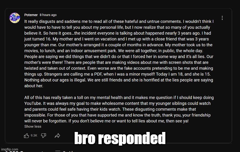 bro responded | made w/ Imgflip meme maker
