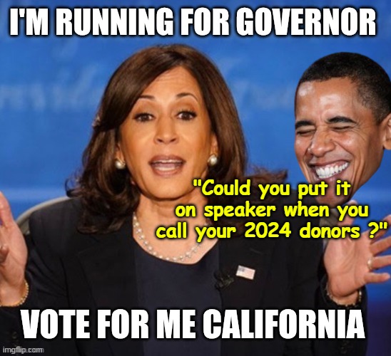 "Could you put it on speaker when you call your 2024 donors ?" | made w/ Imgflip meme maker