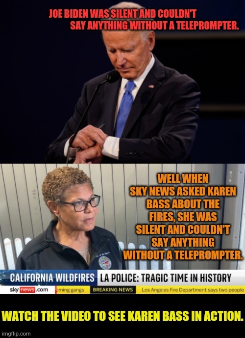 See The Similarities...In The Last Debate | image tagged in memes,joe biden,karen bass,silence,no,teleprompter | made w/ Imgflip meme maker