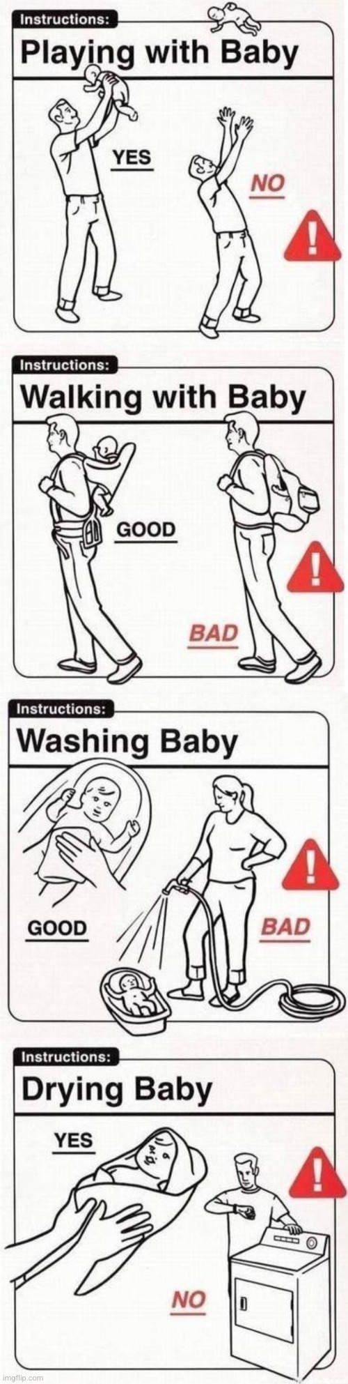 how to handle a baby | image tagged in baby,parents,funny memes,funny,instructions,guide | made w/ Imgflip meme maker