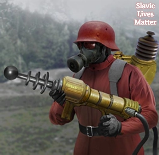 Shock Trooper | Slavic Lives Matter | image tagged in shock trooper,slavic,red alert | made w/ Imgflip meme maker