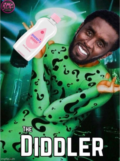 the DIDDLER | image tagged in diddy,p diddy,funny,batman,the riddler,baby oil | made w/ Imgflip meme maker