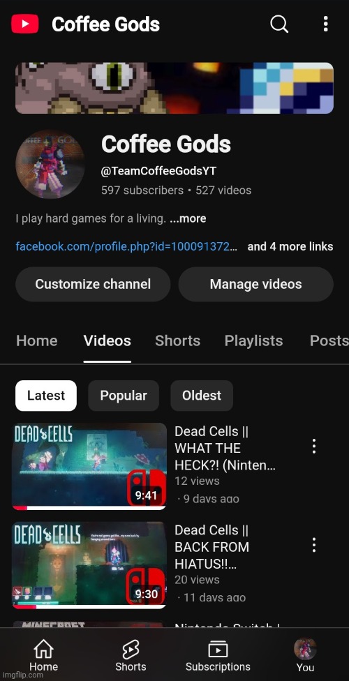 3 subs to go | image tagged in youtube,youtube channel,screenshot,coffee gods | made w/ Imgflip meme maker