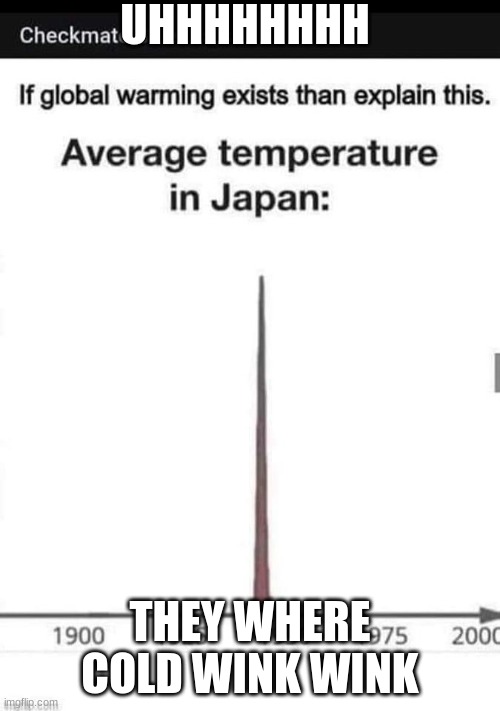 ur american | UHHHHHHHH; THEY WHERE COLD WINK WINK | image tagged in checkmate scientists,meanwhile in japan | made w/ Imgflip meme maker