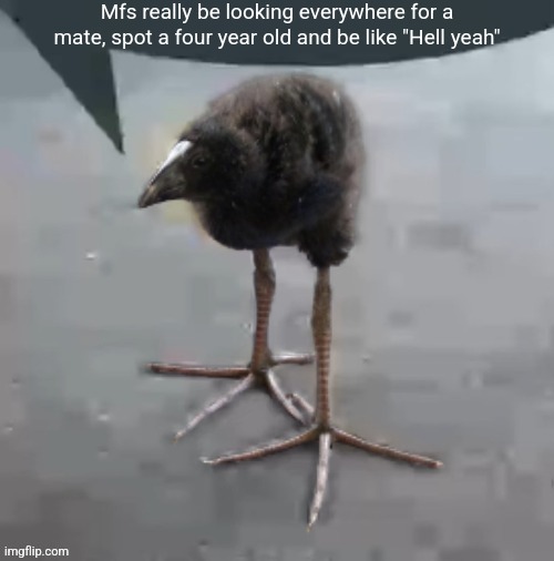Wah wah wah wah wah wah wah wah | Mfs really be looking everywhere for a mate, spot a four year old and be like "Hell yeah" | image tagged in wah wah wah wah wah wah wah wah | made w/ Imgflip meme maker