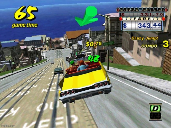 City Escape comes from Crazy Taxi | made w/ Imgflip meme maker