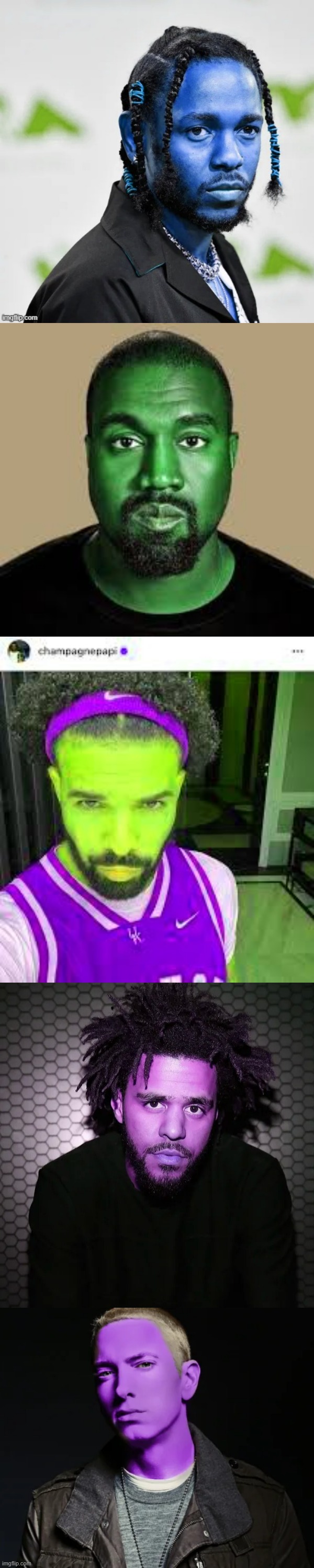 rappers with unconventional colors | made w/ Imgflip meme maker