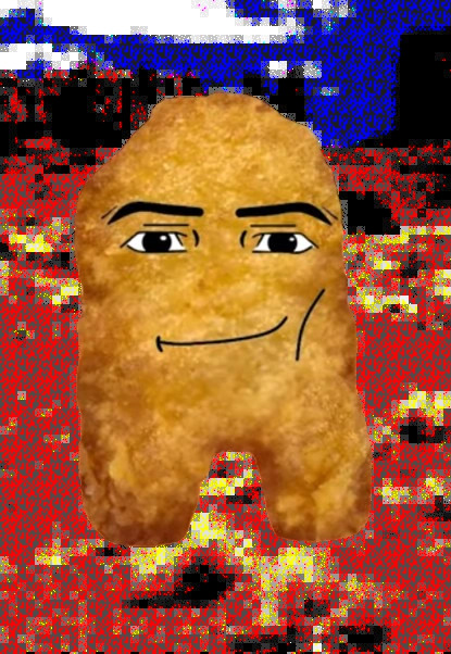 when your chicken nugget has a face Blank Meme Template