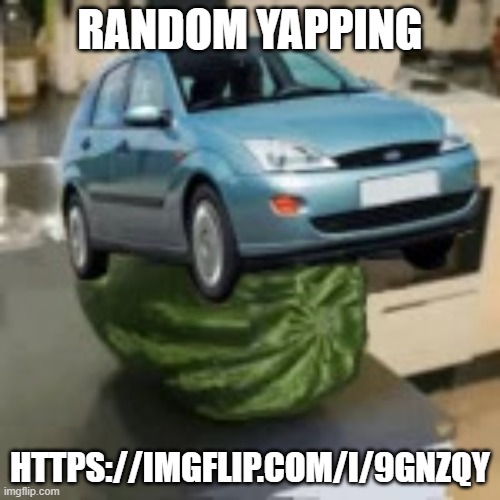 FocusMelon | RANDOM YAPPING; HTTPS://IMGFLIP.COM/I/9GNZQY | image tagged in focusmelon | made w/ Imgflip meme maker