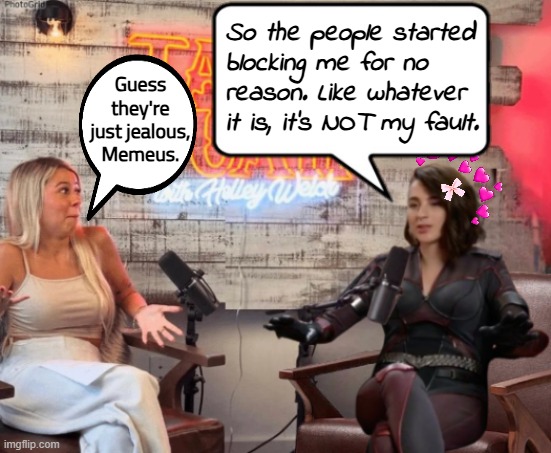 Some people got absolutely no taste | So the people started blocking me for no reason. Like whatever it is, it's NOT my fault. Guess they're just jealous, Memeus. | image tagged in talk tuah guest stormfront | made w/ Imgflip meme maker