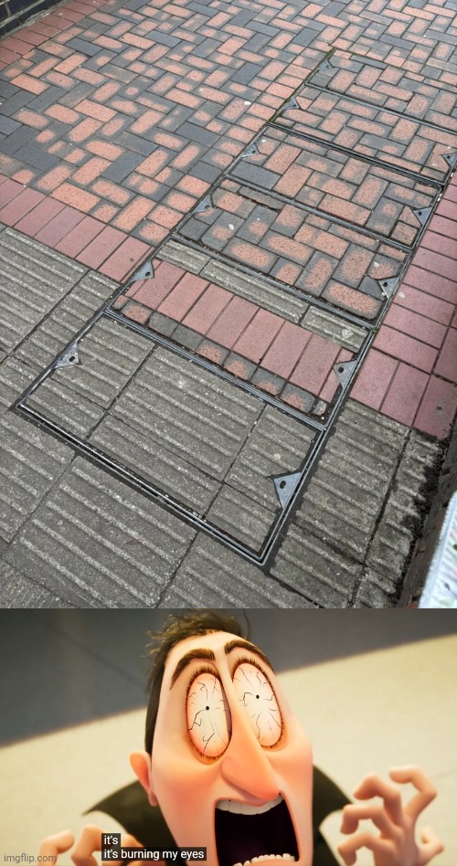 Tiles | image tagged in it's burning my eyes,tiles,tile,you had one job,memes,ground | made w/ Imgflip meme maker