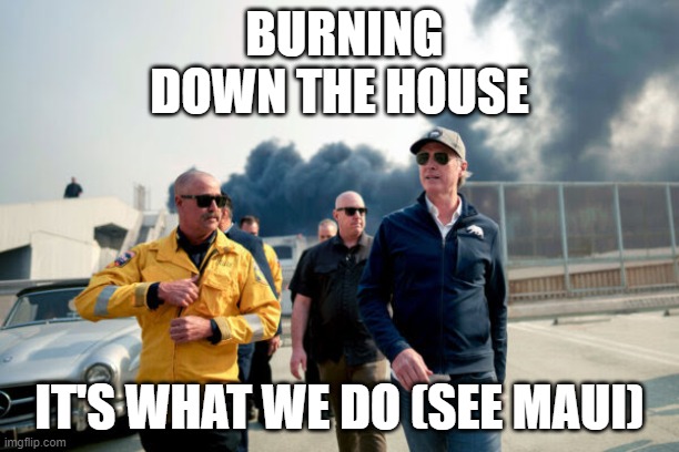 Burning Down The House | BURNING DOWN THE HOUSE; IT'S WHAT WE DO (SEE MAUI) | image tagged in burning down the house | made w/ Imgflip meme maker