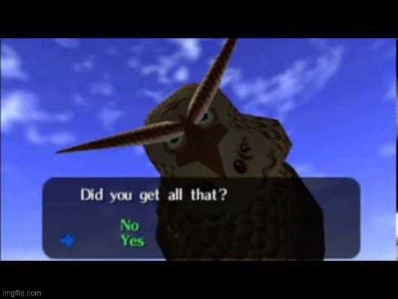 image tagged in oot owl | made w/ Imgflip meme maker