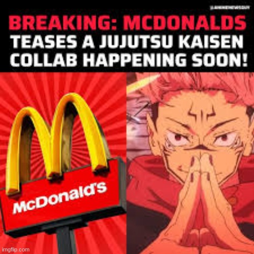 Huzzah | image tagged in sukuna and macdonalds | made w/ Imgflip meme maker