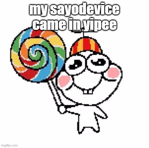 mayodevice | my sayodevice came in yipee | image tagged in my silly ass | made w/ Imgflip meme maker