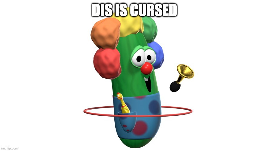 cucumber clown | DIS IS CURSED | image tagged in cucumber clown | made w/ Imgflip meme maker