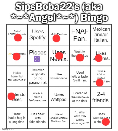 image tagged in sipsboba22 aka angel 's bingo card | made w/ Imgflip meme maker