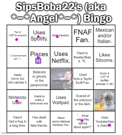 image tagged in sipsboba22 aka angel 's bingo card | made w/ Imgflip meme maker