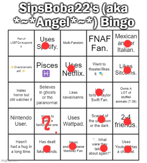 heck yeah to neoni | image tagged in sipsboba22 aka angel 's bingo card | made w/ Imgflip meme maker