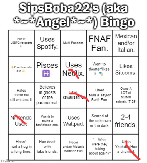 image tagged in sipsboba22 aka angel 's bingo card | made w/ Imgflip meme maker