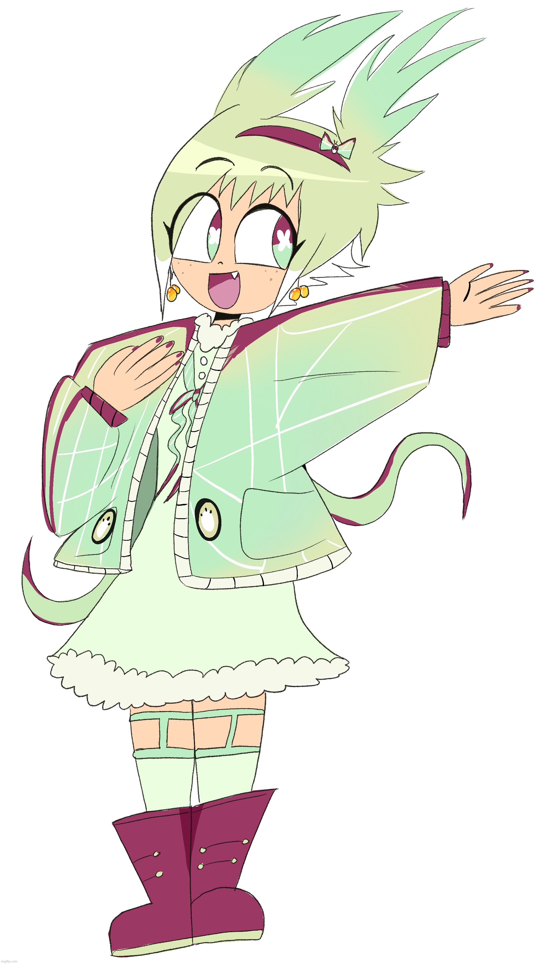 Luna moth girl | made w/ Imgflip meme maker