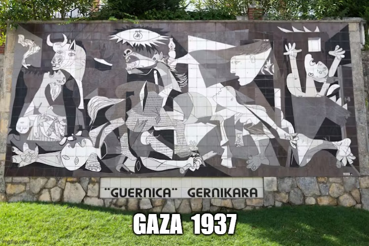 Speaking Abstractly | GAZA  1937 | image tagged in bombs | made w/ Imgflip meme maker