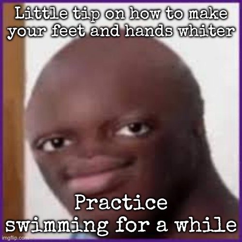 Bald Ksi | Little tip on how to make your feet and hands whiter; Practice swimming for a while | image tagged in bald ksi,msmg | made w/ Imgflip meme maker