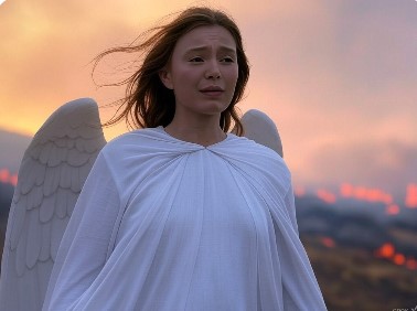 Angel of Grief, California fires. Blank Meme Template