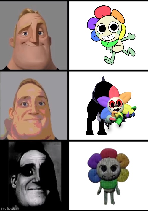 pre release is creepier than the twisted | image tagged in 3 frame uncanny mr incredible | made w/ Imgflip meme maker