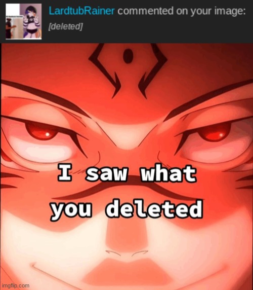 image tagged in i saw what you deleted | made w/ Imgflip meme maker
