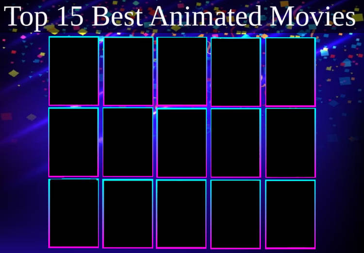 top 15 best animated movies Blank Meme Template