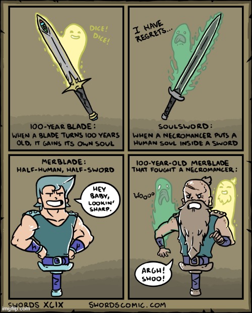 image tagged in swords,souls,blade,mermaid,necromancer,fusion | made w/ Imgflip meme maker